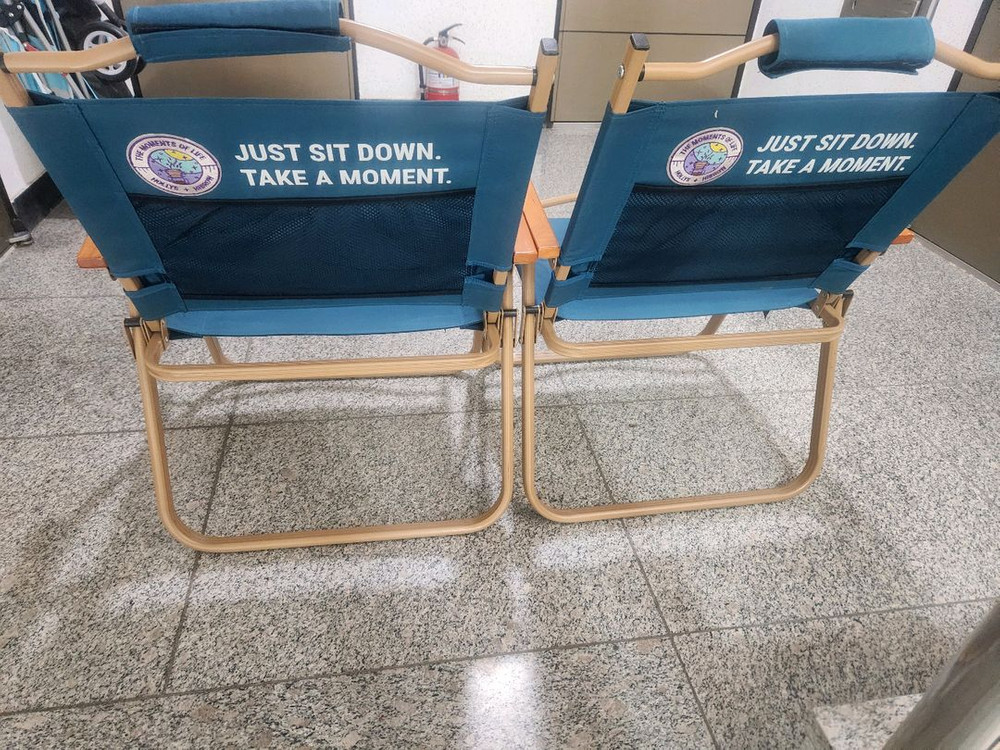 할리스x하이브로우 캠핑체어 두개일괄--4