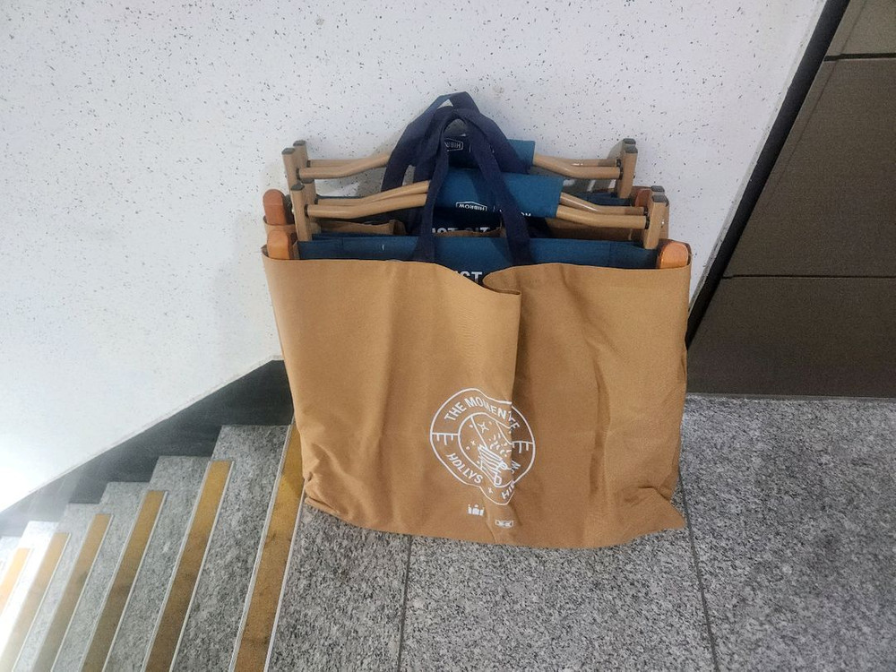 할리스x하이브로우 캠핑체어 두개일괄--5