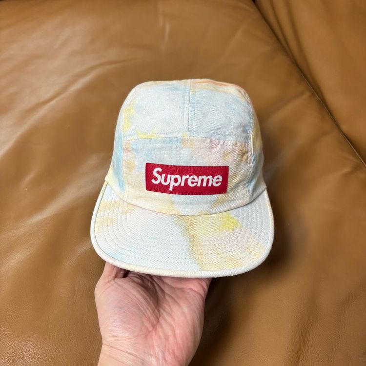 슈프림 캠프캡 모자 박스로고 멀티 컬러 다이드--1