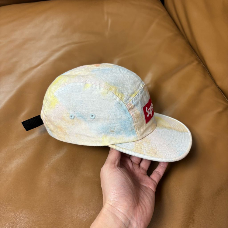 슈프림 캠프캡 모자 박스로고 멀티 컬러 다이드--2