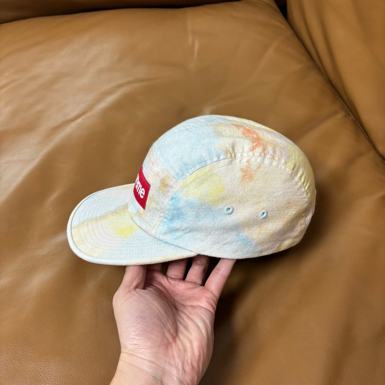 슈프림 캠프캡 모자 박스로고 멀티 컬러 다이드--3