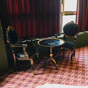 엔틱 테이블/의자2 세트 이미지