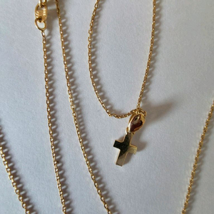 14K 십자가 펜던트 목걸이 이미지