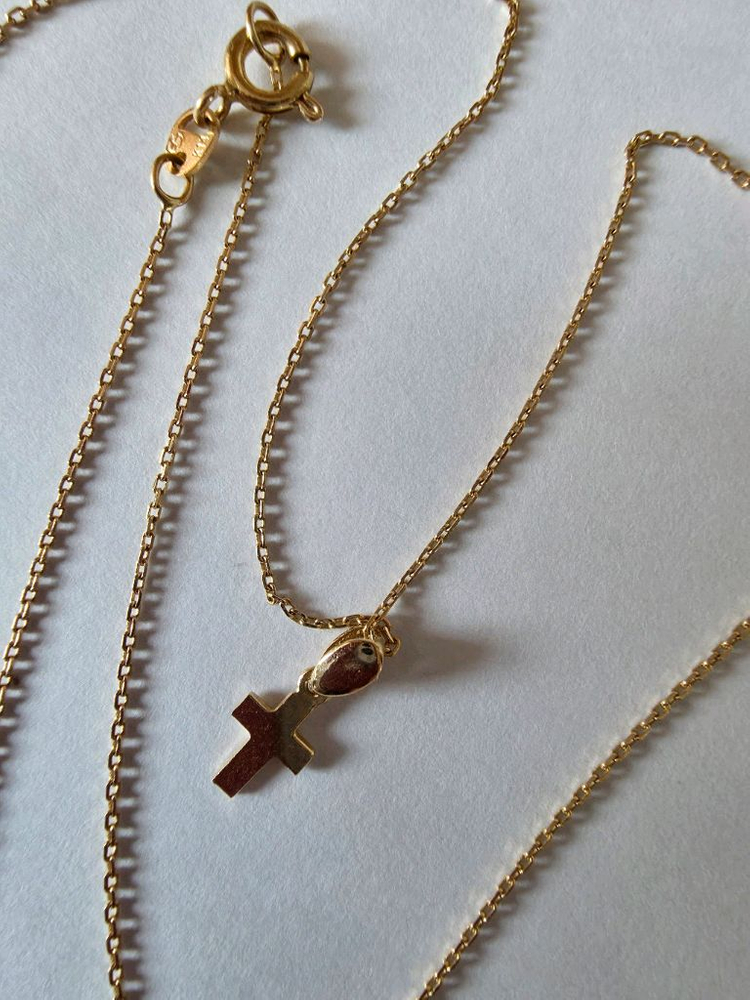 14K 십자가 펜던트 목걸이 이미지