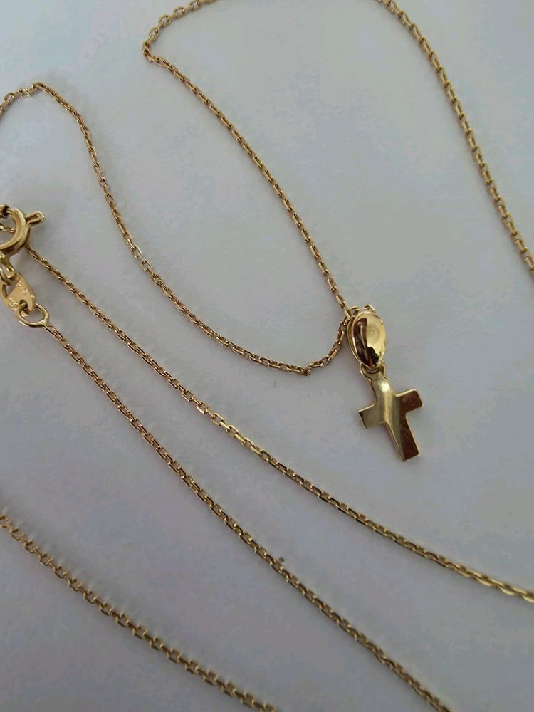14K 십자가 펜던트 목걸이 이미지