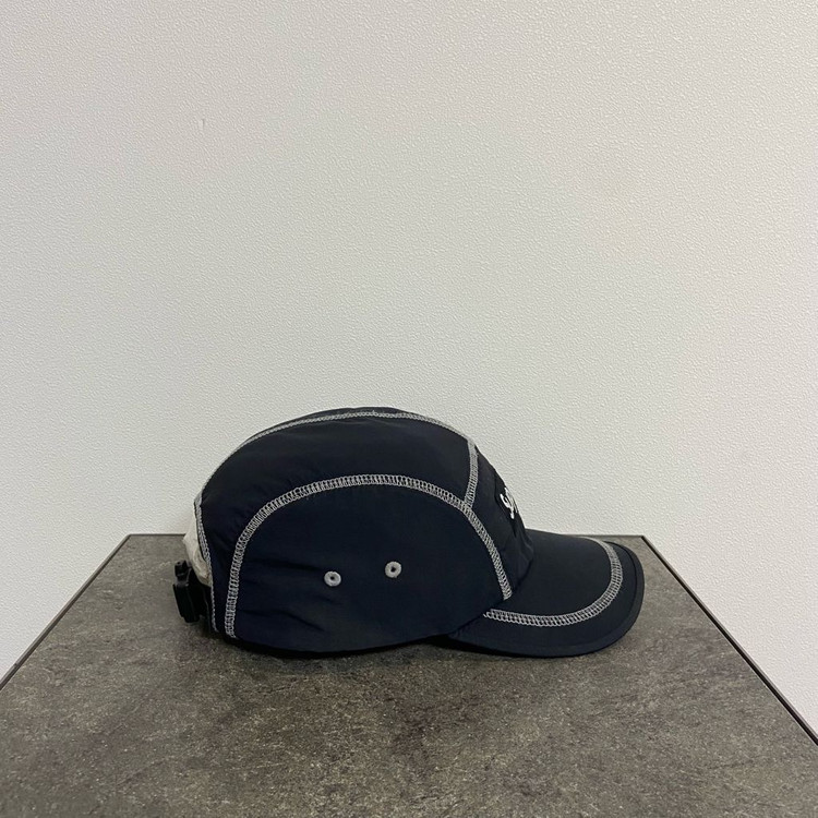 (OS) 슈프림 박스로고 캠프캡 모자 23SS 리플렉티브 스티치 블랙--2