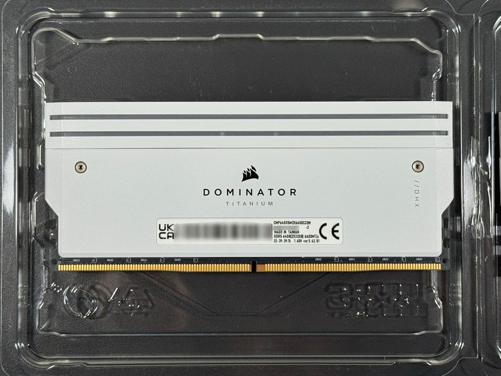 커세어 도미네이터 티타늄 화이트 DDR5 64GB 6600Mhz CL32 XMP 전용 이미지