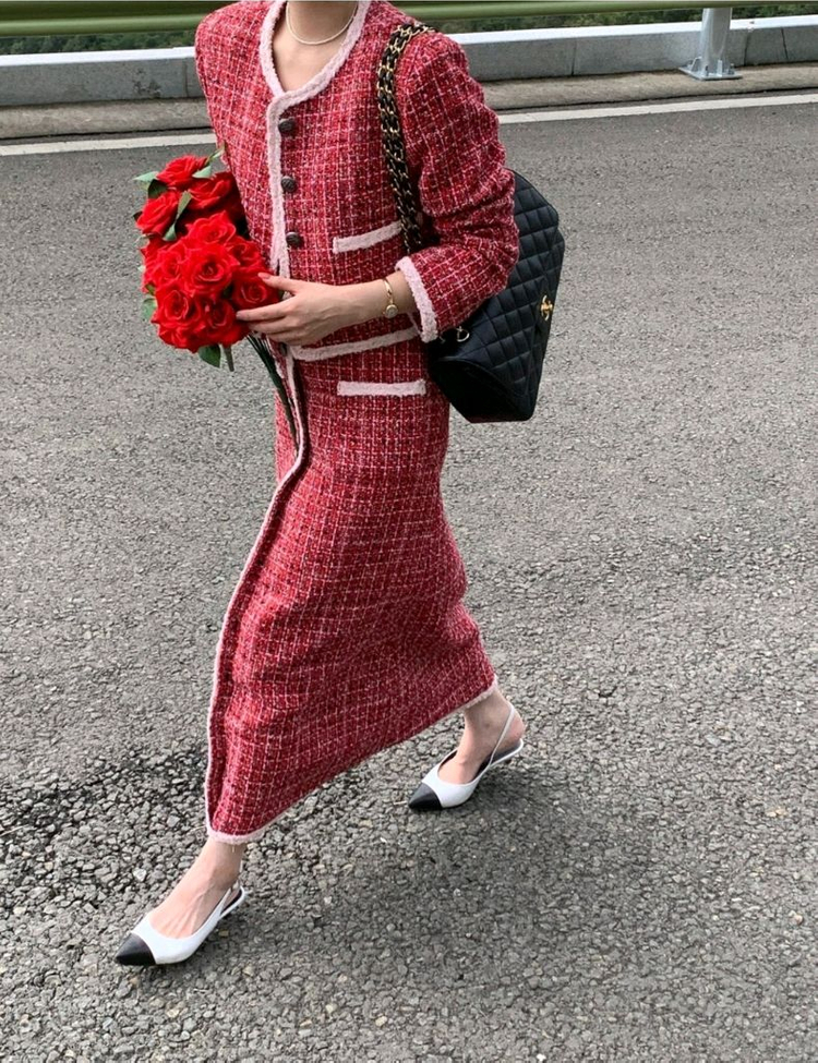 바이씨니 레드에디션 트위드자켓--2