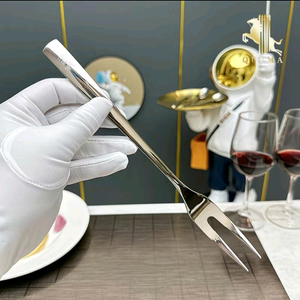 고급 스테인리스 조리도구 대형 포크 2개 일괄(새상품)