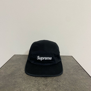 (OS) 슈프림 박스로고 캠프캡 모자 24SS 워시드 치노 트윌 블랙