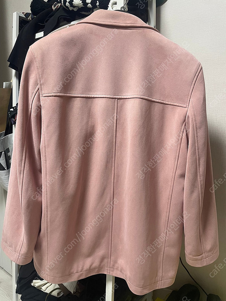 던스트 비건 스웨이드 자켓 s 하프코트 소프트핑크 루에브르 보카바카 타낫--2