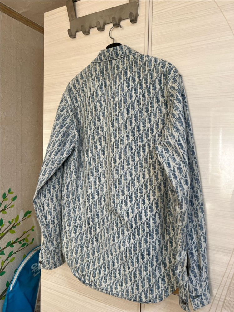 디올 오블리크 카스리 데님셔츠 정품--1