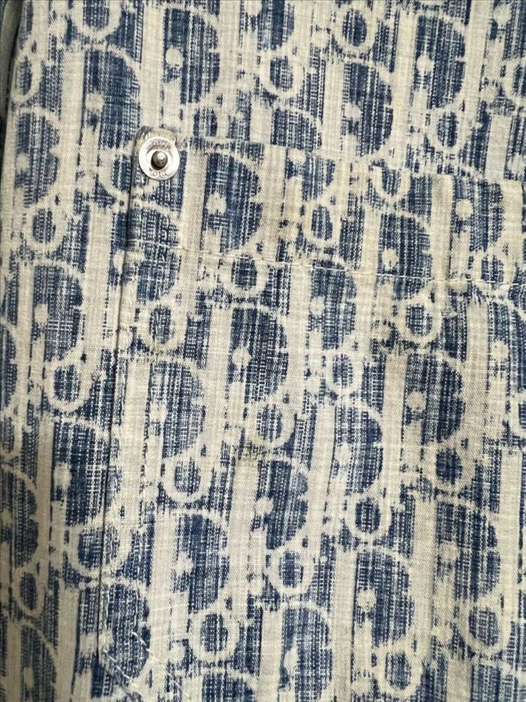 디올 오블리크 카스리 데님셔츠 정품--2