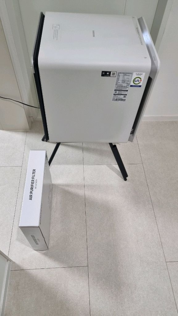 삼성 비스포크 무풍큐브에어 공기청정기 와 스탠드 새필터 포함--5