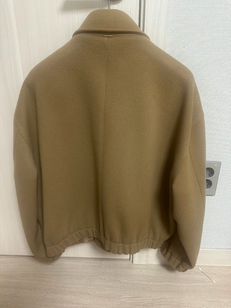 시스템옴므 모,캐시미어 혼방 크롭 자켓 카멜 컬러--1