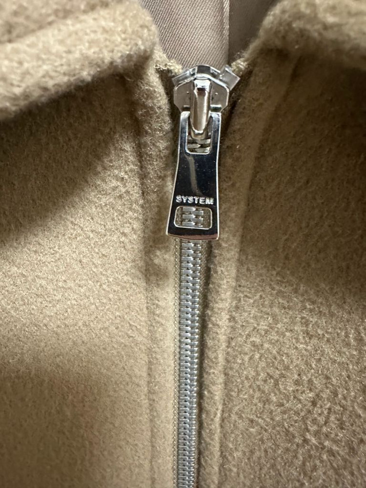 시스템옴므 모,캐시미어 혼방 크롭 자켓 카멜 컬러--2