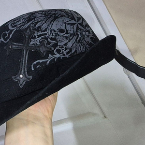 해골십자가 페도라 패션모자(새상품)