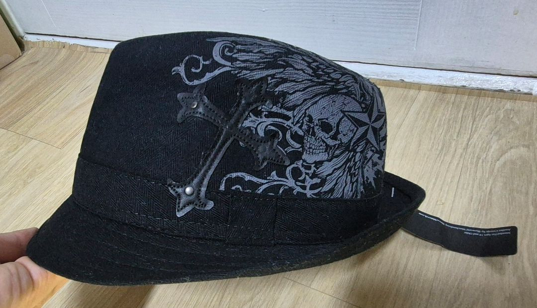 해골십자가 페도라 패션모자(새상품)--3