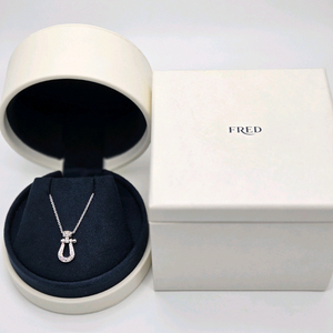 프레드포스텐목걸이 미디엄화이트골드풀파베 정품 보증서X