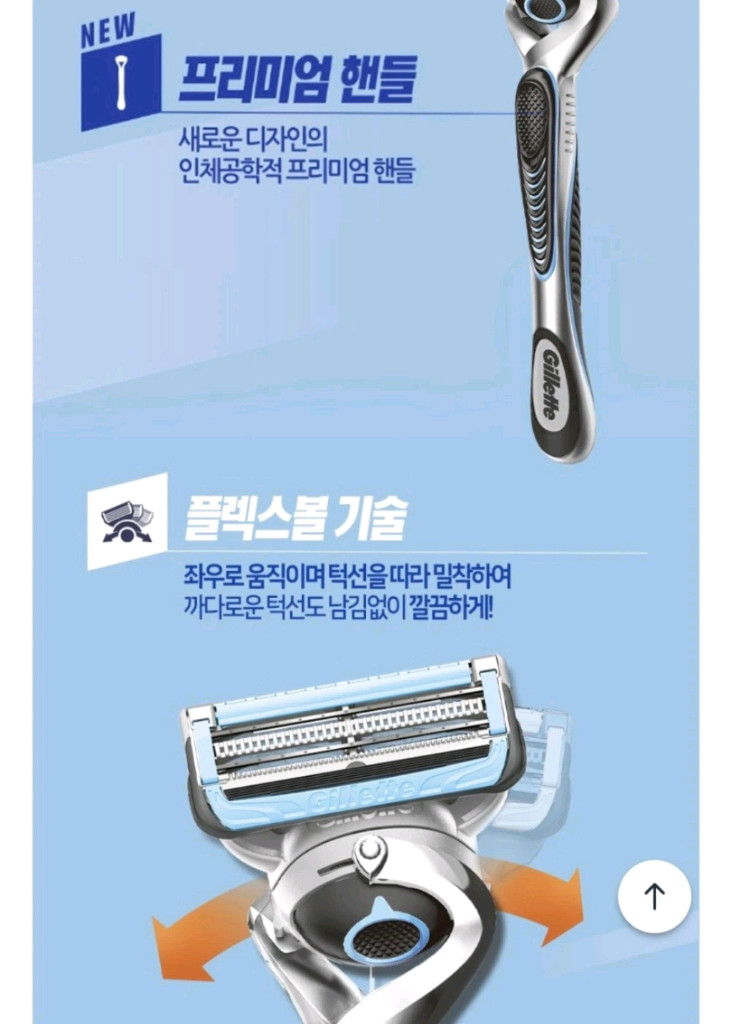 질레트 스킨텍 면도기 세트 새상품 이미지