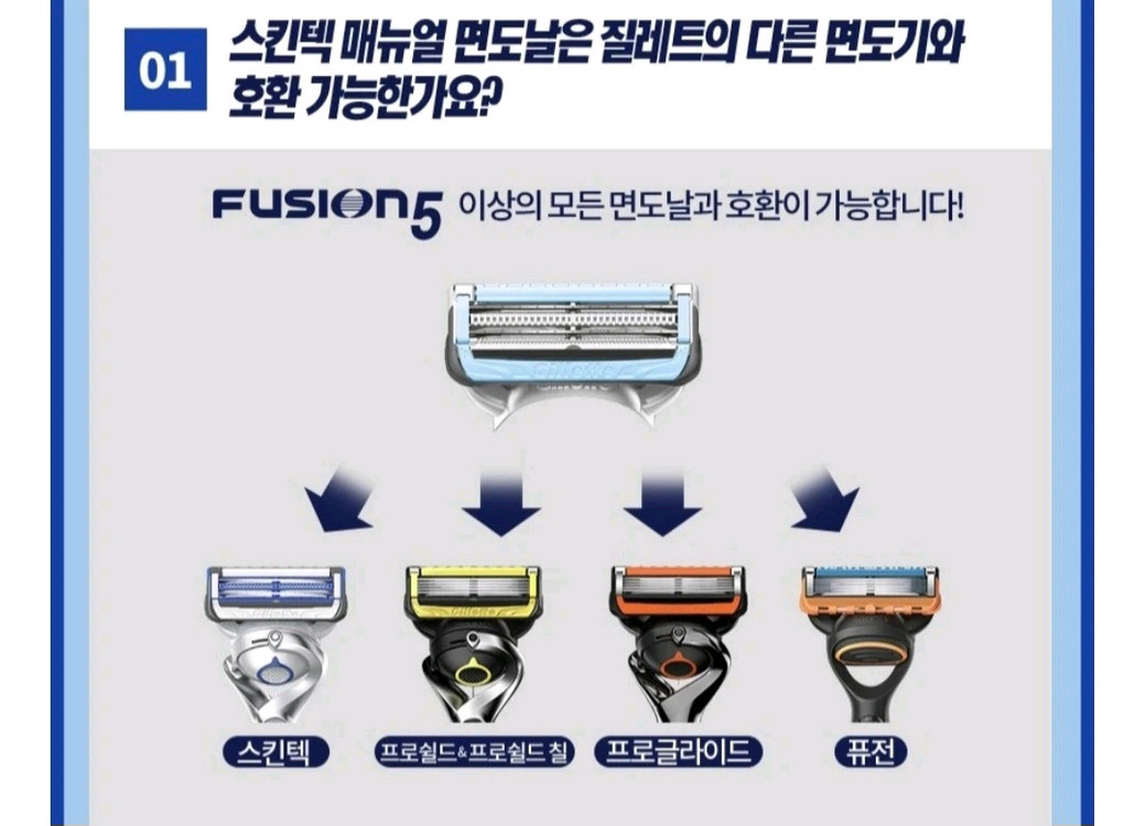 질레트 스킨텍 면도기 세트 새상품 이미지