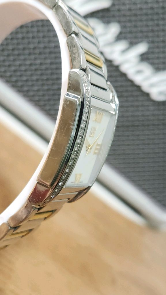 # 스위스 ESQ 모바도 킹스턴 정품 다이아몬드 콤비 여성명품 시계 급처--1