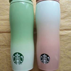 스타벅스 SS 제주 그린+핑크 그러데이션 콩코드 591ml 일괄판매