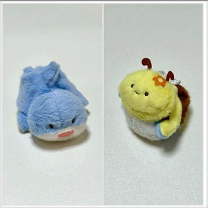 상어 꿀벌 뒤집는 양면 인형 키링