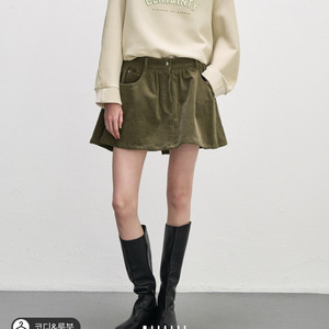 시스템 코듀로이 미니 스커트_타임 마인