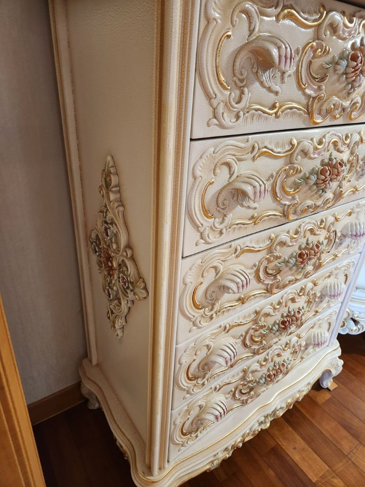 앤틱가구 크랙가구 장식장, 5단서랍장--1