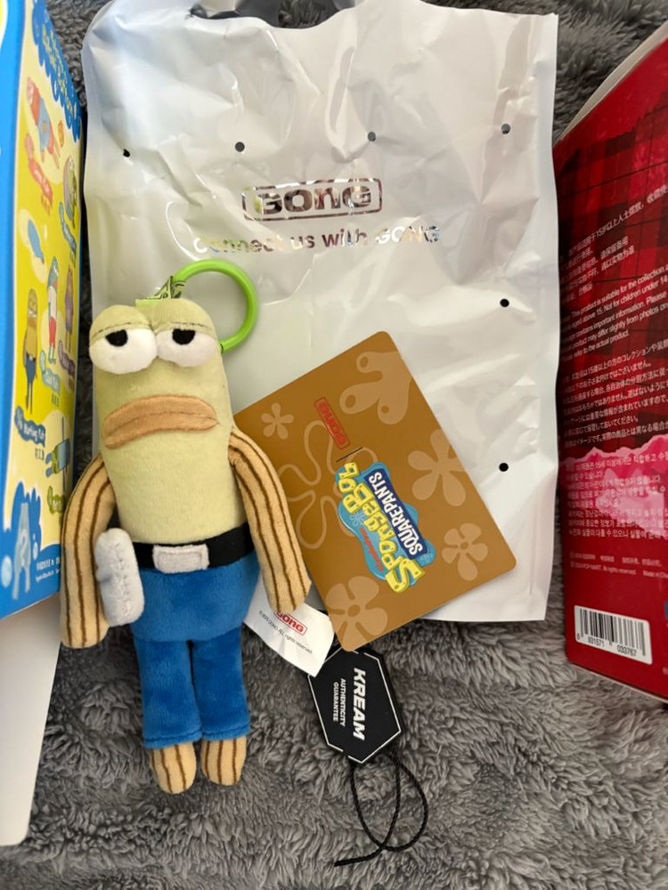 스컬판다, 스폰지밥 주민 키링 (새상품 포함)2개--3