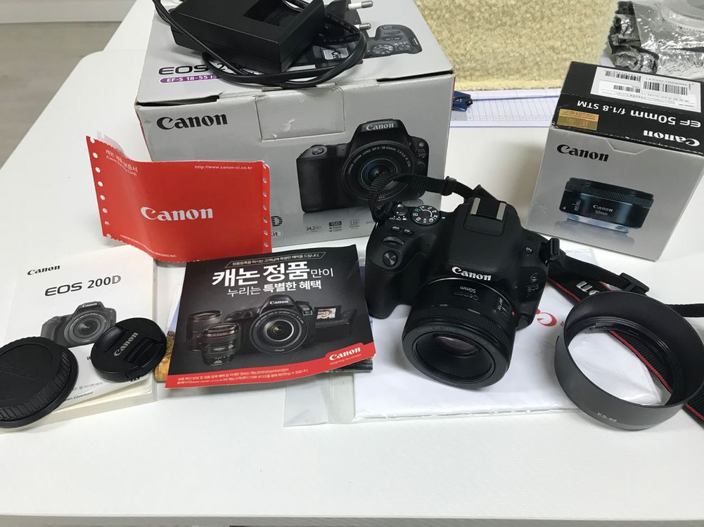 캐논200D카메라+50mm1.8 3세대STM렌즈--1