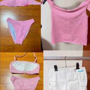 아레나 수영복 4피스세트 /비키니,상의,반바지