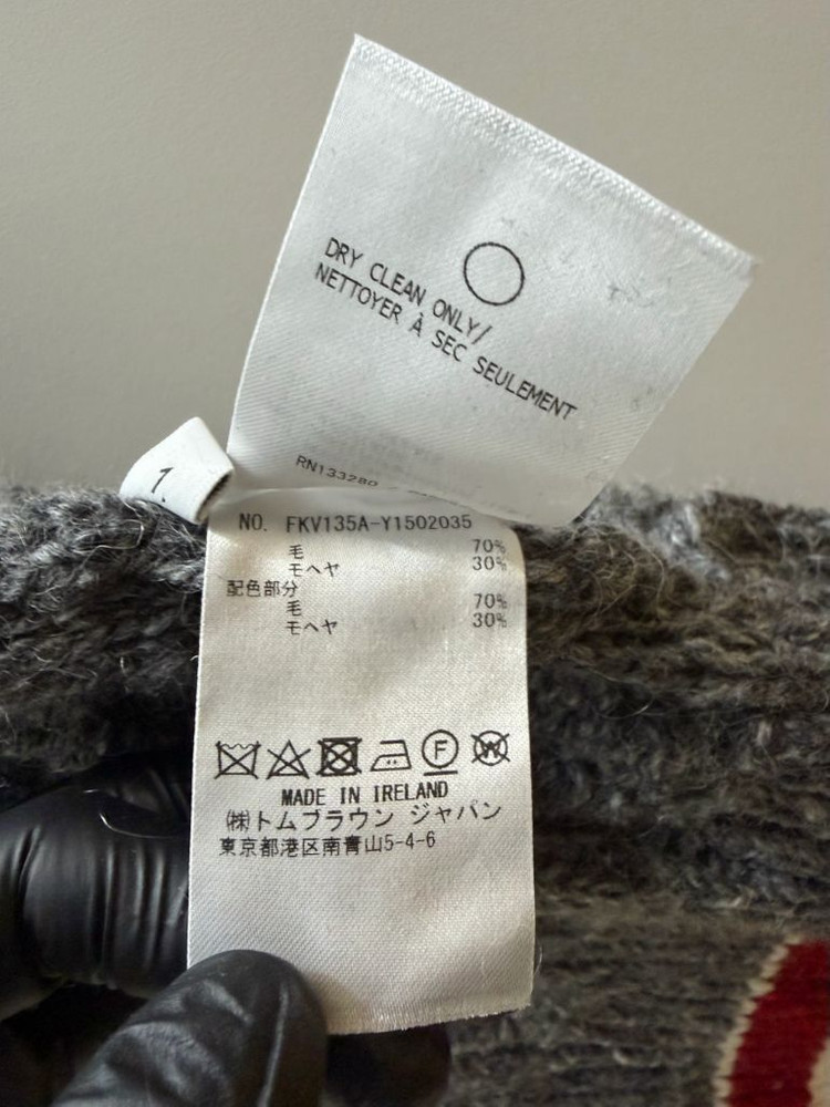 톰브라운 정품 삼선 아란 케이블 민소매니트--5