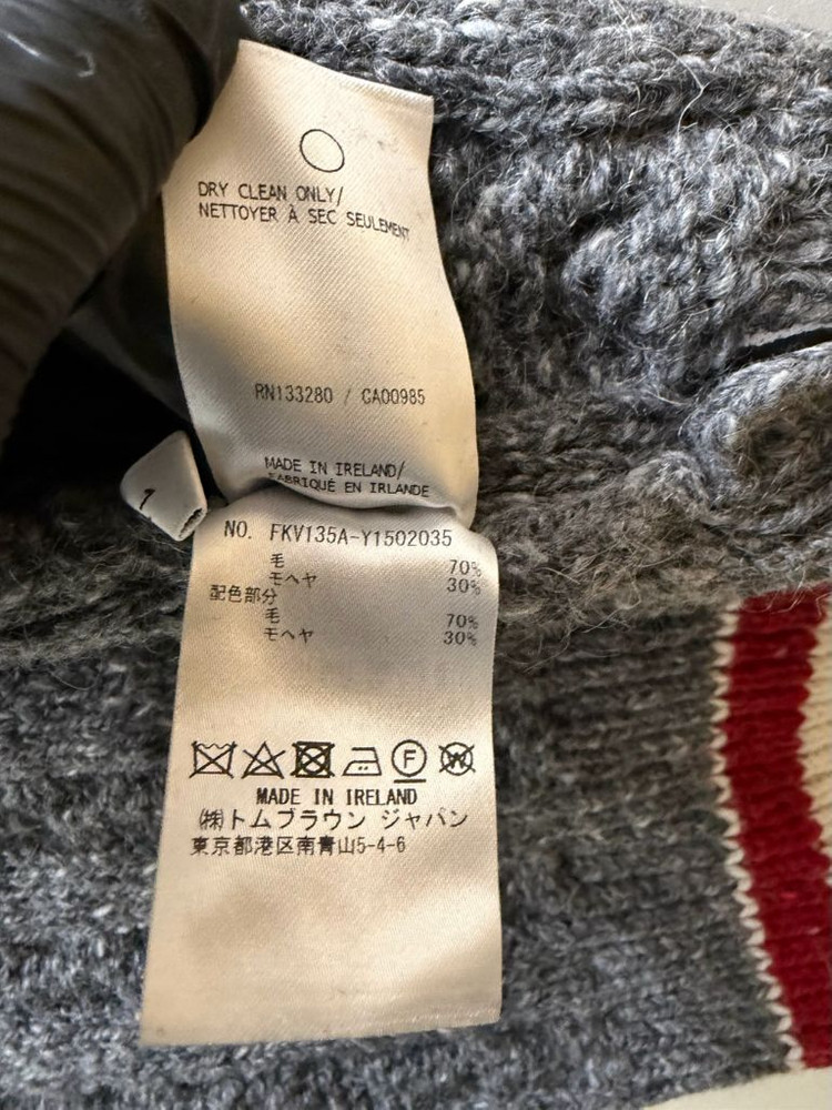 톰브라운 정품 삼선 아란 케이블 민소매니트--6