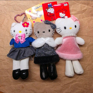 롱다리 키티 인형 키링 새상품 3종교복키티, 그레이키티, 핑크키티