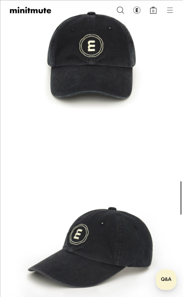 미닛뮤트 모자 볼캡 블랙--1