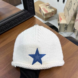 크롬하츠 익스클루시브 블루 스타 패치 비니