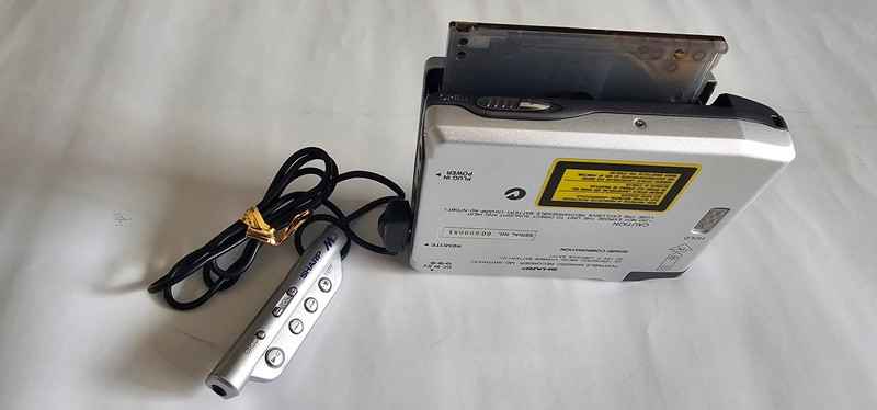 샤프 SR70 포터블 MD 레코더 워크맨 작동품--5