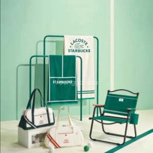 스타벅스 프리퀀시 와이드 폴딩 체어 그린 3개