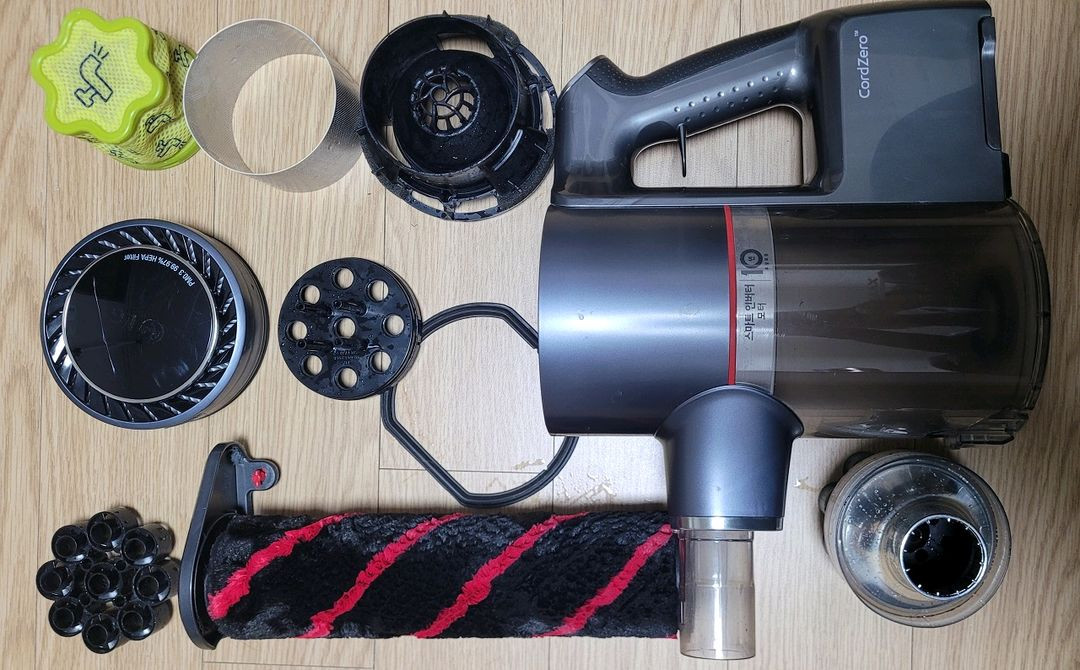 깨끗하게 세척한 LG 코드제로 무선 청소기(36분 연속동작)--6