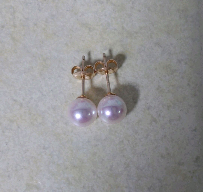 AAAAAAA+ 아코야 진주 귀걸이 14K 시착 1회만--1