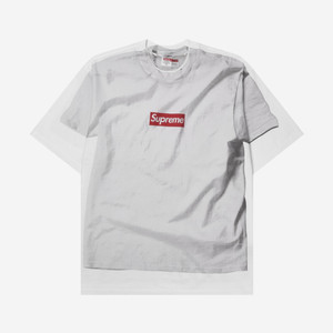 M / 슈프림 x MM6 메종 마르지엘라 박스로고 티셔츠 화이트