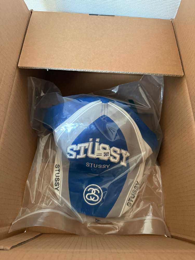 스투시 수베니어 로우 프로 스트랩백 캡 블루--2