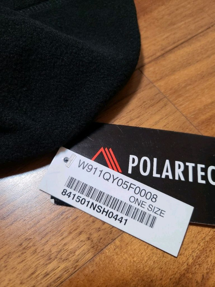 미군 검정 비니 신품 폴라텍--1