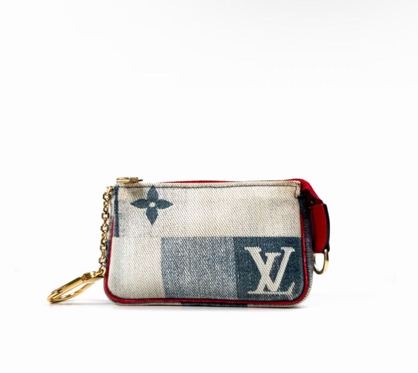 [OS] 루이비통 모노그램 데님 포쉐트 키링 코인퍼스 파우치 마이크로--2