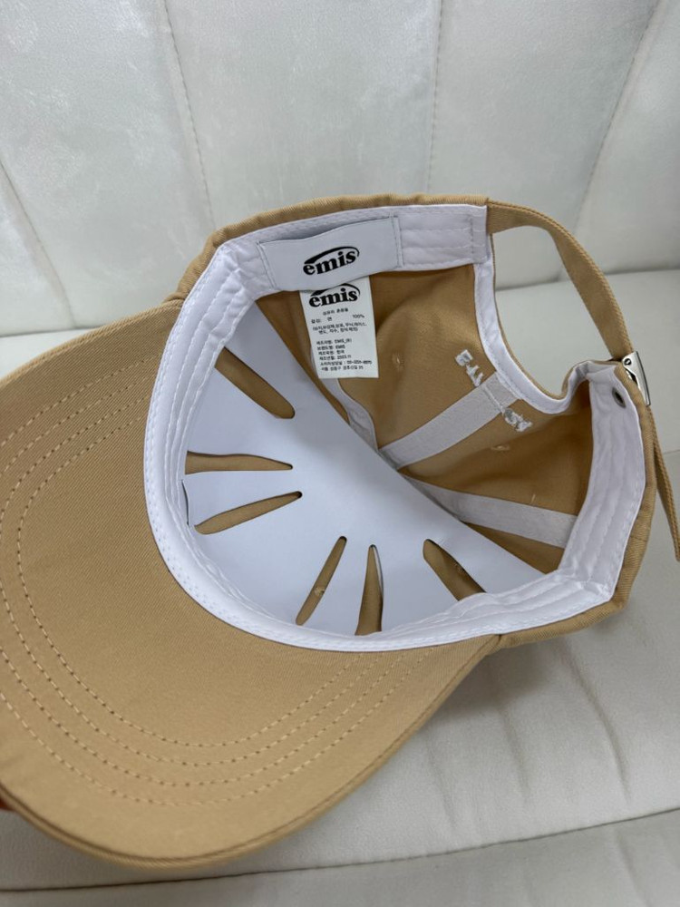 이미스 베이지 볼캡 모자 새것--1