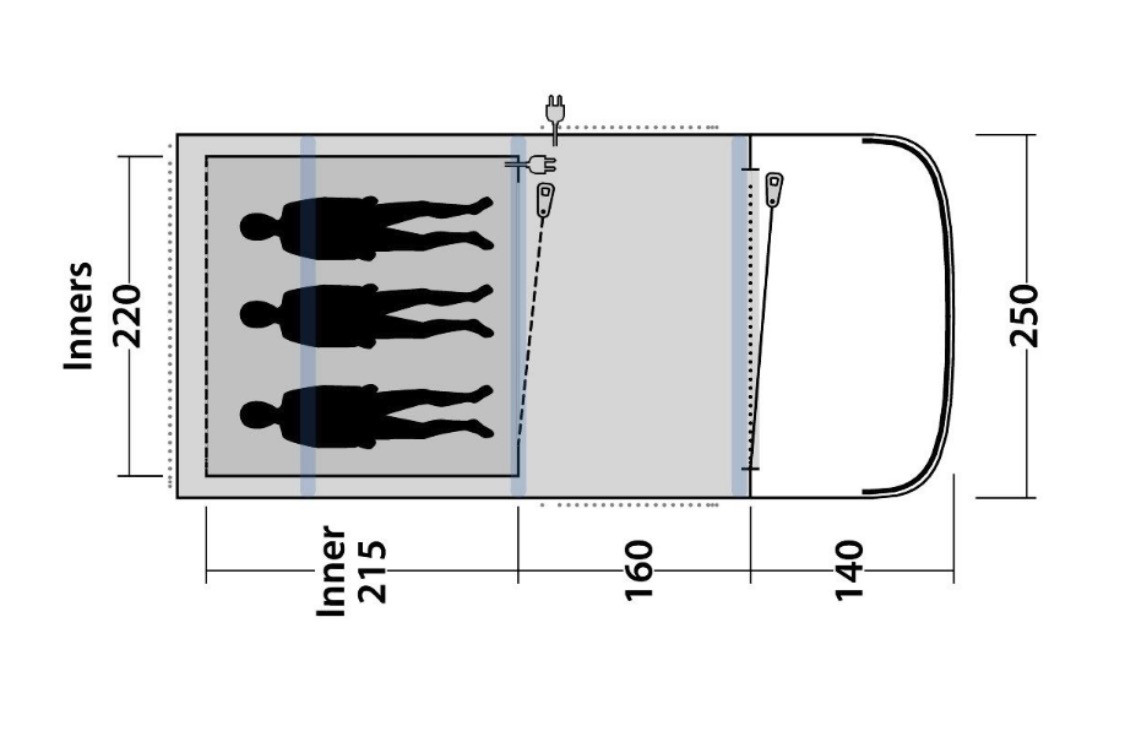 Outwell 아웃웰 록레이크 에어텐트 3인용 (Rock Lake 3ATC) + 캠핑 풀세트 일괄 판매 이미지