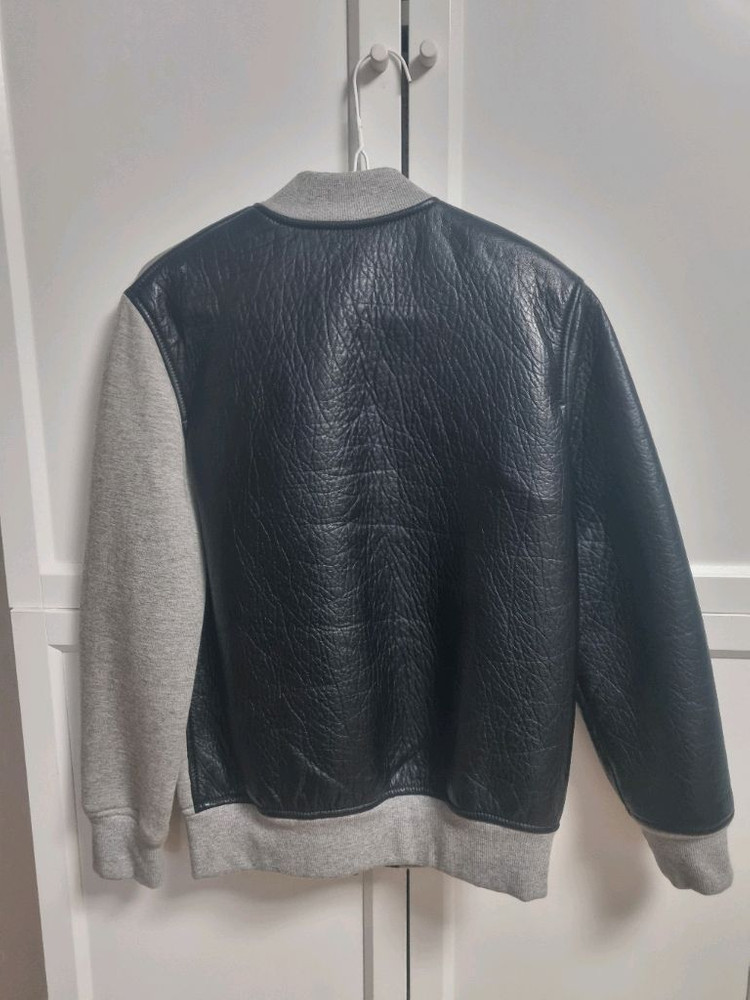 알렉산더왕 가죽 반반 자켓 xs Alexander wang 스타디움 점퍼--1