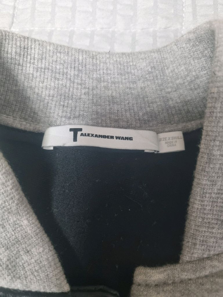 알렉산더왕 가죽 반반 자켓 xs Alexander wang 스타디움 점퍼--2